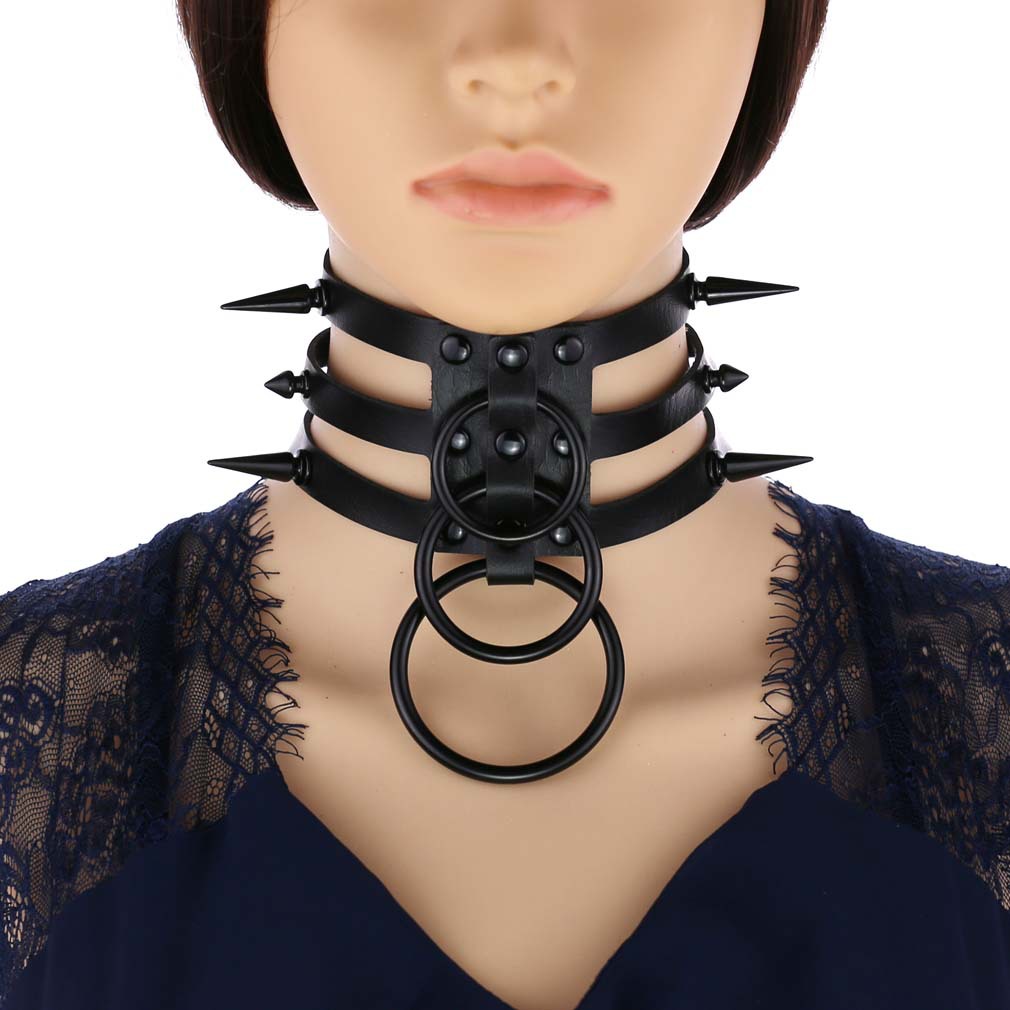 Women'S Emo Accessories - موضة النساء الرجال السود برشام الجلود