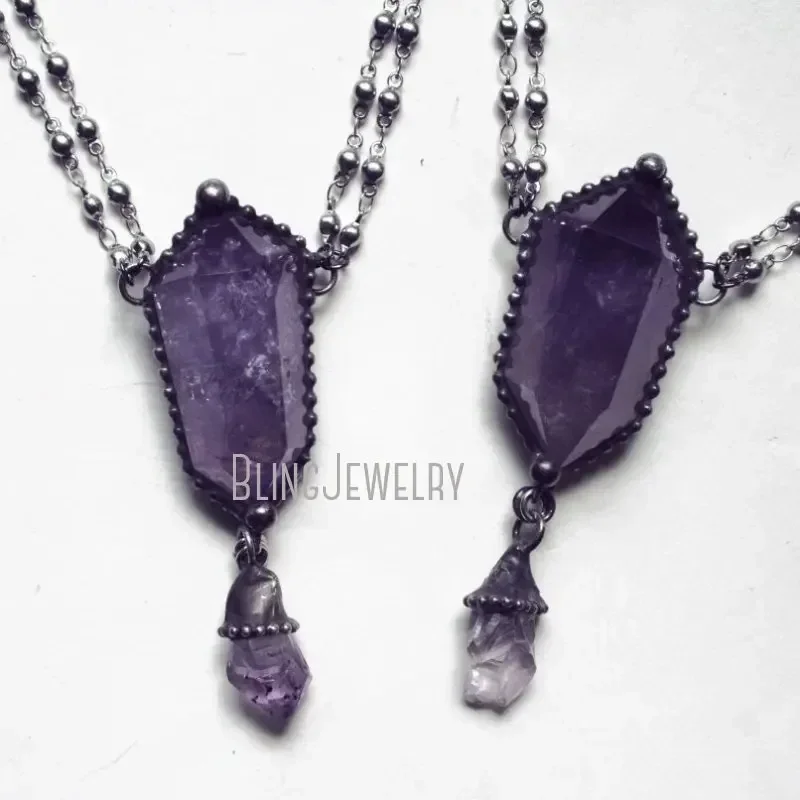 Women'S Emo Accessories - 10 قطع قلادة كريستال الجمشت، تميمة،