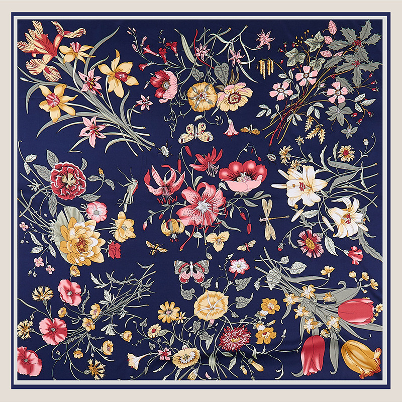 POBING حك وشاح حريري النساء ال - مراجعة Silk Scarf Square وسعره