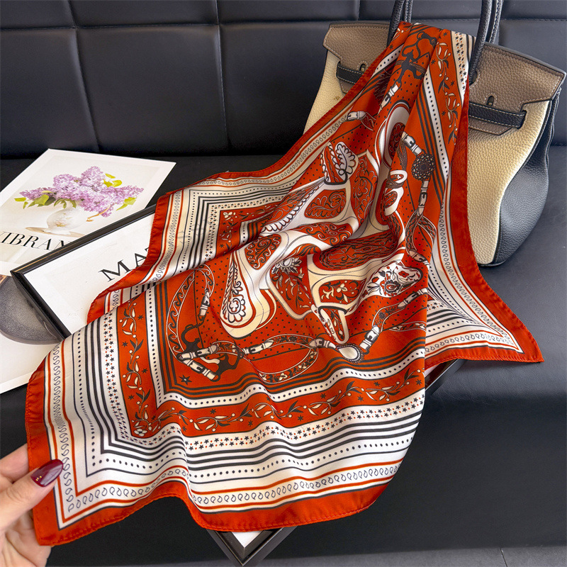وشاح حريري مربع جديد بتصميم با - مراجعة Silk Scarf Square وسعره