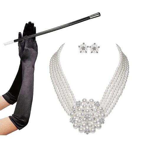 أودري بيرن قلادة اللؤلؤ والإسو - مراجعة Women'S Accessories In The 1950S وسعره