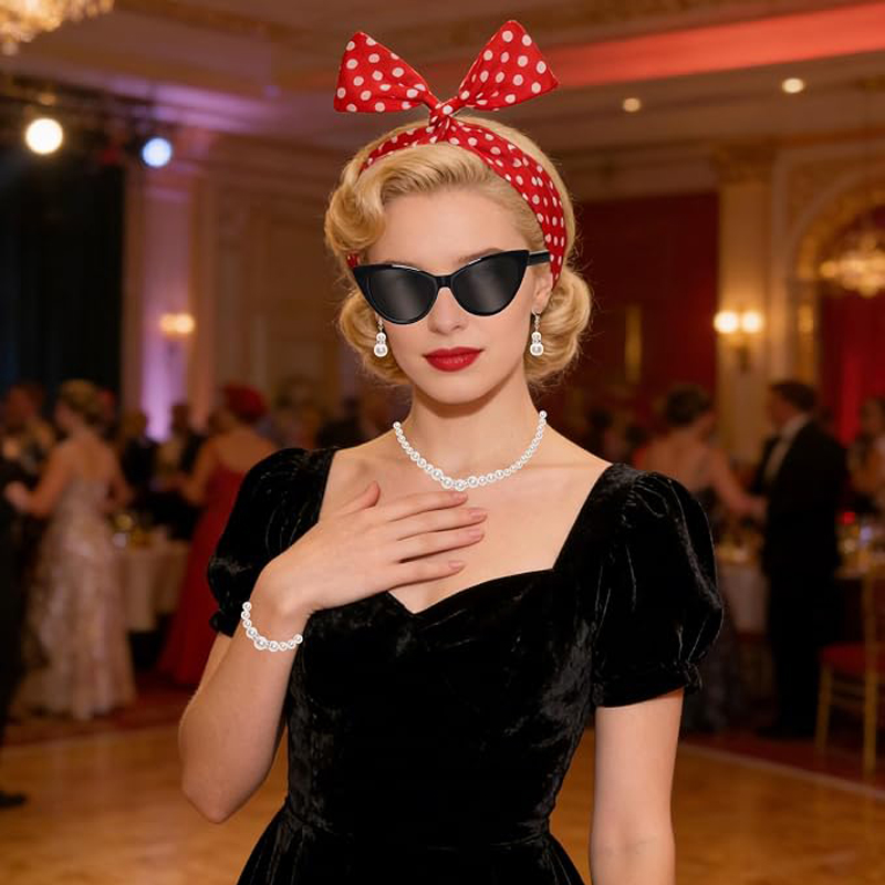 مجموعة من 7 قطع من إكسسوارات ا - مراجعة Women'S Accessories In The 1950S وسعره